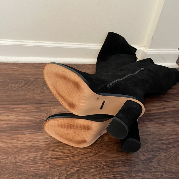 Gianni Bini over the knee tall suede boots size 9 black - Picture 3 of 4